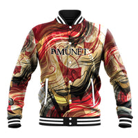 Amunet Baseball Jacket with Egyptian Queen Portrait Ancient Mythology