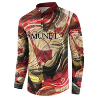 Amunet Button Sweatshirt with Egyptian Queen Portrait Ancient Mythology