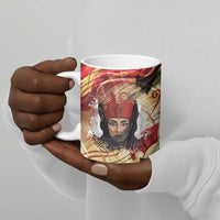 Amunet Ceramic Mug with Egyptian Queen Portrait Ancient Mythology