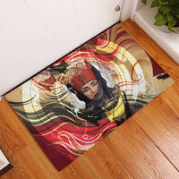 Amunet Rubber Doormat with Egyptian Queen Portrait Ancient Mythology