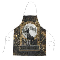 Anput Jackal Mask Apron with Full Moon Egyptian Afterlife Symbolism