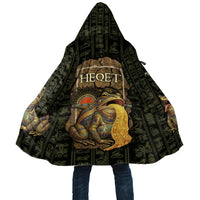 Heqet Ornate Frog Egyptian Cloak with Hieroglyphic Backdrop in Creation Theme