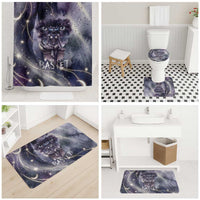 Bastet Egyptian Bathroom Set Cat Goddess Cosmic Protector Moon Magic Night Sky