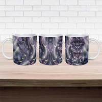 Bastet Egyptian Ceramic Mug Cat Goddess Cosmic Protector Moon Magic Night Sky
