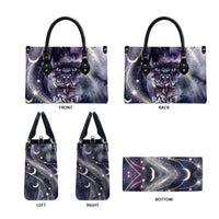 Bastet Egyptian Leather Bag Cat Goddess Cosmic Protector Moon Magic Night Sky