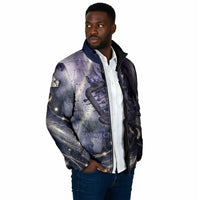 Bastet Egyptian Padded Jacket Cat Goddess Cosmic Protector Moon Magic Night Sky