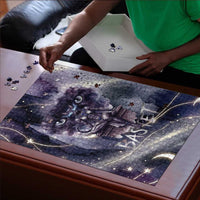 Bastet Egyptian Puzzle Cat Goddess Cosmic Protector Moon Magic Night Sky