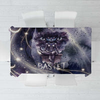 Bastet Egyptian Tablecloth Cat Goddess Cosmic Protector Moon Magic Night Sky