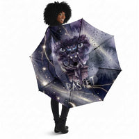 Bastet Egyptian Umbrella Cat Goddess Cosmic Protector Moon Magic Night Sky