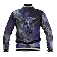 Bat Egyptian Baseball Jacket Cow Goddess Celestial Face Horn Ring Gem Cosmic Starry Sky
