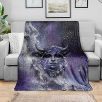 Bat Egyptian Blanket Cow Goddess Celestial Face Horn Ring Gem Cosmic Starry Sky