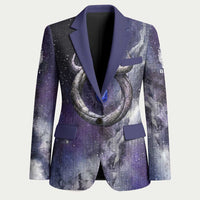 Bat Egyptian Blazer Cow Goddess Celestial Face Horn Ring Gem Cosmic Starry Sky
