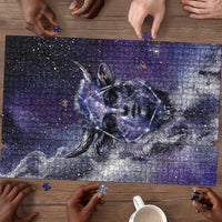 Bat Egyptian Puzzle Cow Goddess Celestial Face Horn Ring Gem Cosmic Starry Sky