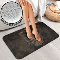 Viking Raven Wolf Vegvisir Bathroom Set Nordic Runic Engraving Style
