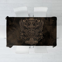 Viking Raven Wolf Vegvisir Tablecloth Nordic Runic Engraving Style
