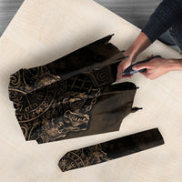 Viking Raven Wolf Vegvisir Umbrella Nordic Runic Engraving Style