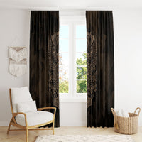 Viking Raven Wolf Vegvisir Window Curtain Nordic Runic Engraving Style