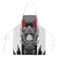 Viking Berserker Bear Valknut Vegvisir Apron Nordic Runic Warrior Engraving Style