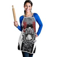 Viking Berserker Bear Valknut Vegvisir Apron Nordic Runic Warrior Engraving Style