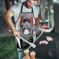 Viking Berserker Bear Valknut Vegvisir Apron Nordic Runic Warrior Engraving Style