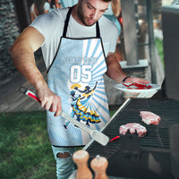 Personalized Uruguay Soccer Apron Cultural Dance Drums Sun Emblem Dynamic Flag