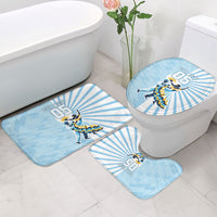 Personalized Uruguay Soccer Bathroom Set Cultural Dance Drums Sun Emblem Dynamic Flag