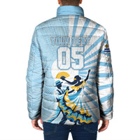 Personalized Uruguay Soccer Padded Jacket Cultural Dance Drums Sun Emblem Dynamic Flag