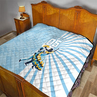 Personalized Uruguay Soccer Quilt Cultural Dance Drums Sun Emblem Dynamic Flag