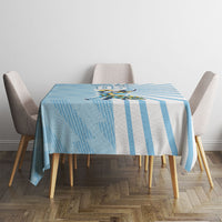 Personalized Uruguay Soccer Tablecloth Cultural Dance Drums Sun Emblem Dynamic Flag