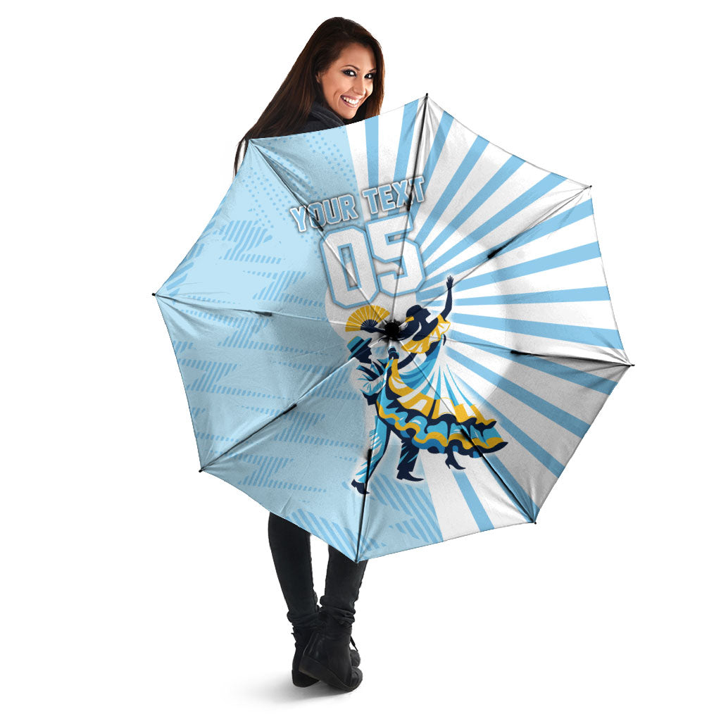 Personalized Uruguay Soccer Umbrella Cultural Dance Drums Sun Emblem Dynamic Flag