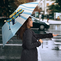 Personalized Uruguay Soccer Umbrella Cultural Dance Drums Sun Emblem Dynamic Flag