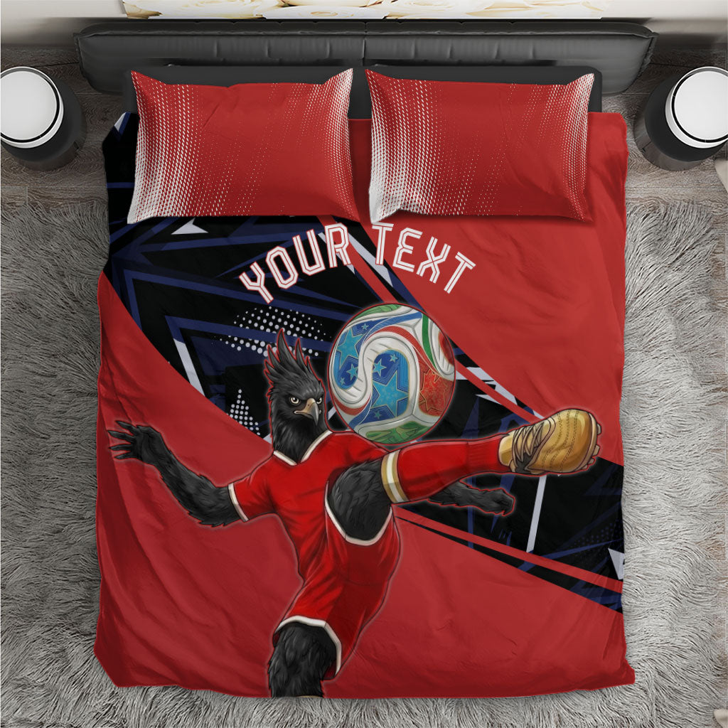 Personalized Panama Football Bedding Set Los Canaleros Harpy Eagle Mascot - National Flag Colors