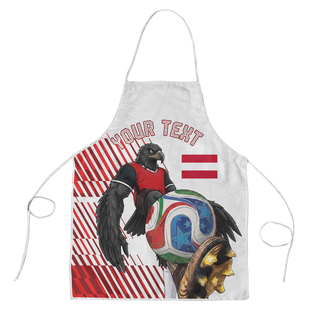 Personalized Austria Football Apron Unsere Burschen Striped Graphic With Action Player