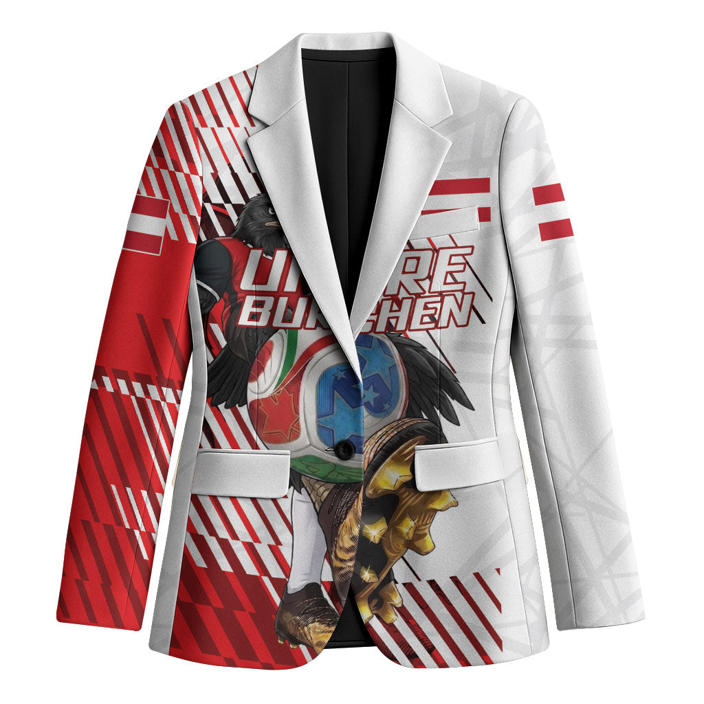 Personalized Austria Football Blazer Unsere Burschen Striped Graphic With Action Player
