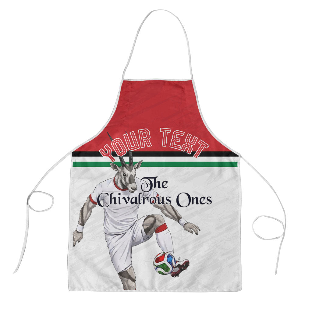 Personalized Jordan Football Apron The Chivalrous Ones Soccer Player - Jordanian Flag Heritage