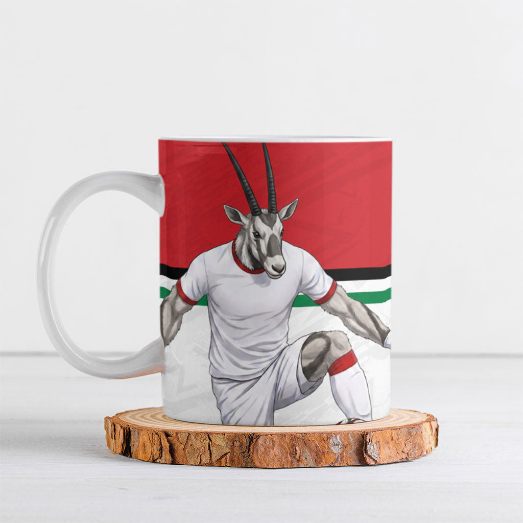 Personalized Jordan Football Ceramic Mug The Chivalrous Ones Soccer Player - Jordanian Flag Heritage