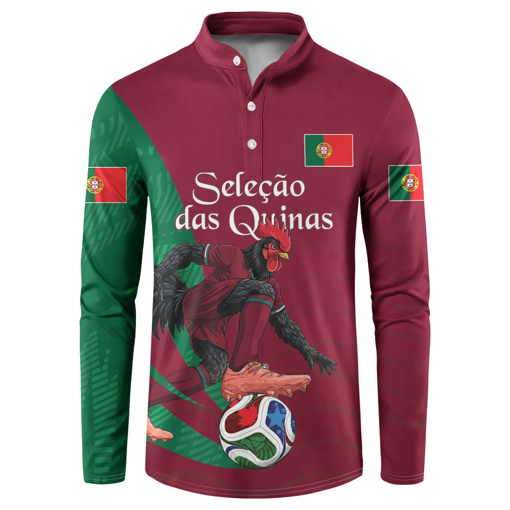 Personalized Portugal Football Selecao Das Quinas Button Sweatshirt Iconic Soccer Player Illustration With Portugal Flag