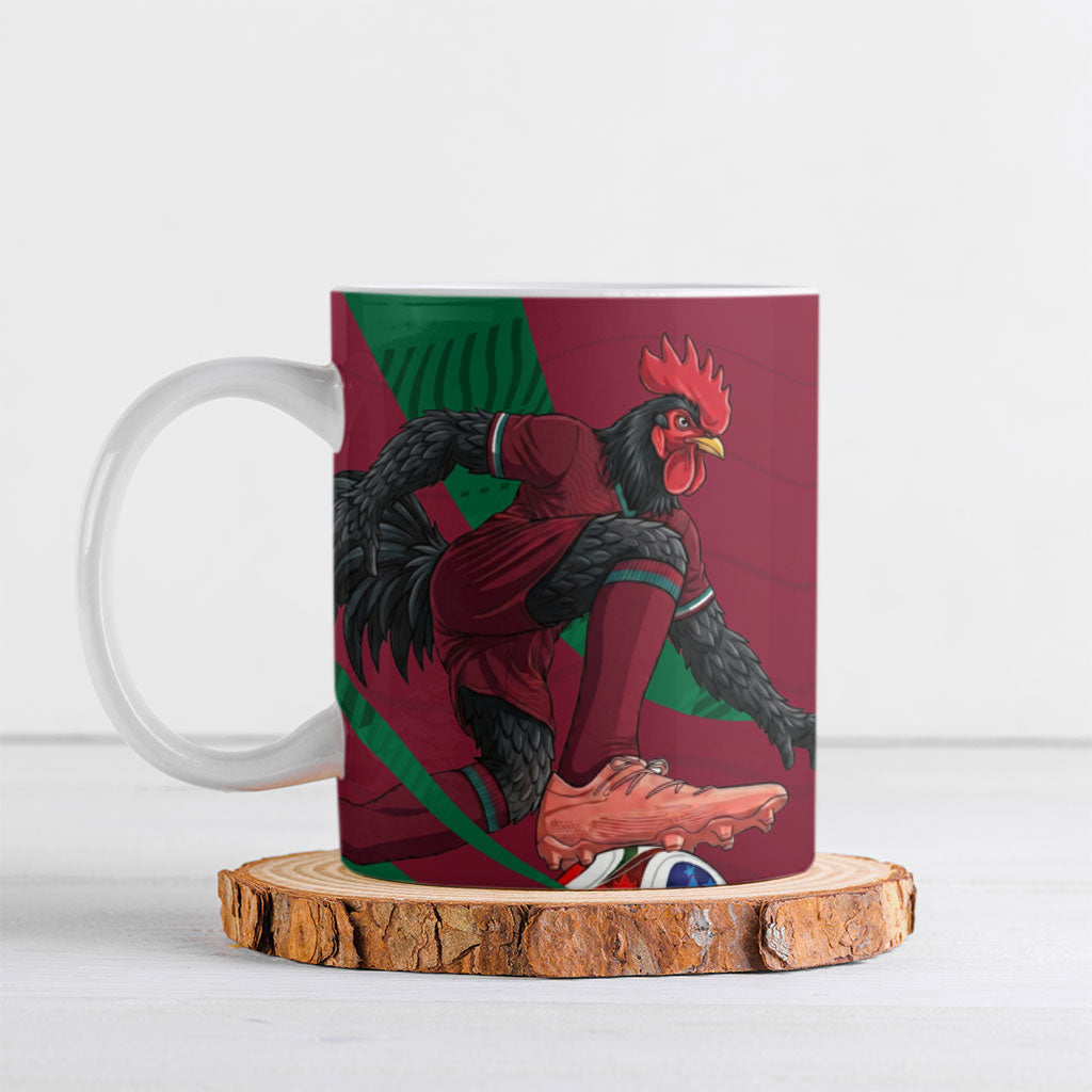 Personalized Portugal Football Selecao Das Quinas Ceramic Mug Iconic Soccer Player Illustration With Portugal Flag