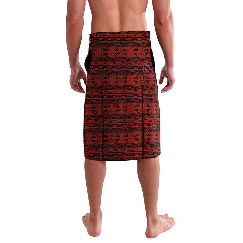 Equatorial Guinea Elephant Lavalava with Hibiscus Flowers and Tribal Patterns