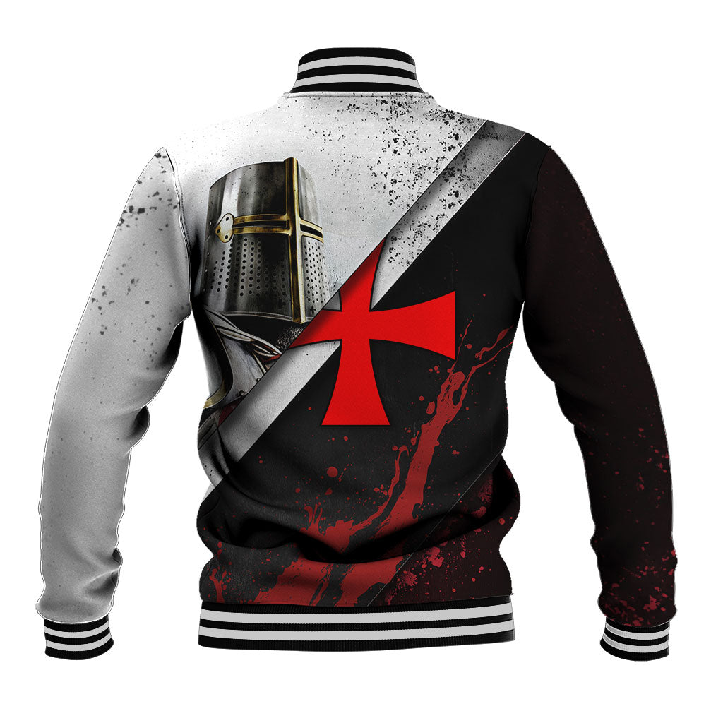 Knights Templar Baseball Jacket Crusader Warrior Full Armor Red Cross
