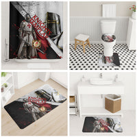 Knights Templar Bathroom Set Crusader Warrior Full Armor Red Cross