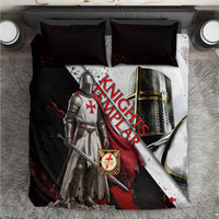 Knights Templar Bedding Set Crusader Warrior Full Armor Red Cross