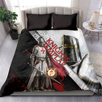 Knights Templar Bedding Set Crusader Warrior Full Armor Red Cross