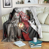Knights Templar Blanket Crusader Warrior Full Armor Red Cross