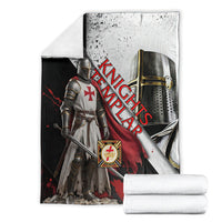 Knights Templar Blanket Crusader Warrior Full Armor Red Cross