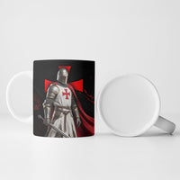 Knights Templar Ceramic Mug Crusader Warrior Full Armor Red Cross