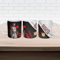 Knights Templar Ceramic Mug Crusader Warrior Full Armor Red Cross