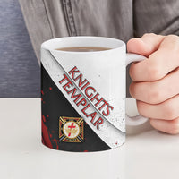 Knights Templar Ceramic Mug Crusader Warrior Full Armor Red Cross