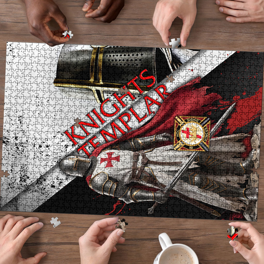 Knights Templar Puzzle Crusader Warrior Full Armor Red Cross