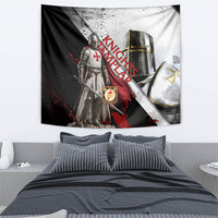 Knights Templar Tapestry Crusader Warrior Full Armor Red Cross